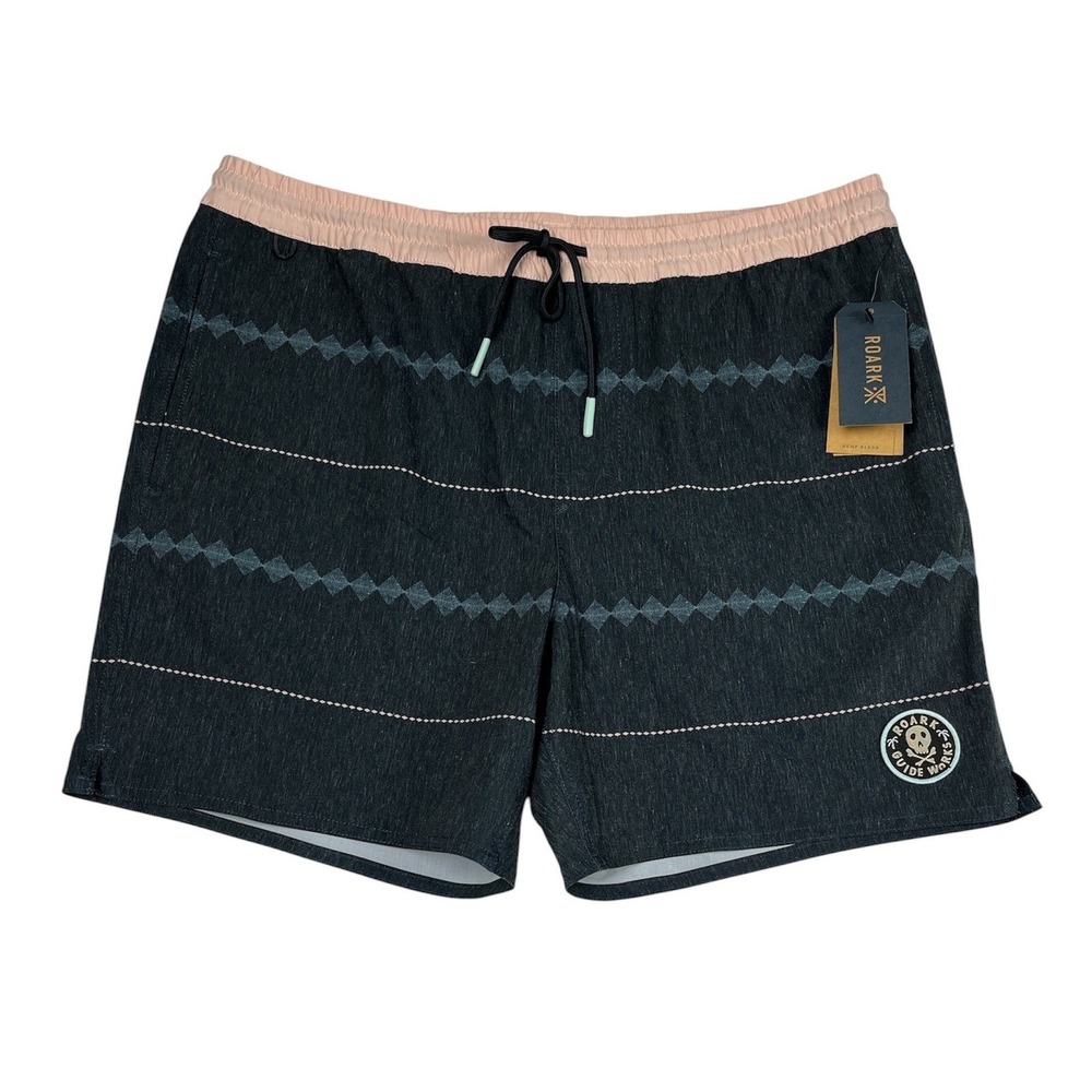 Roark NEW Shorey 16" Horizons Board Shorts Men's Large Dark Navy RB441